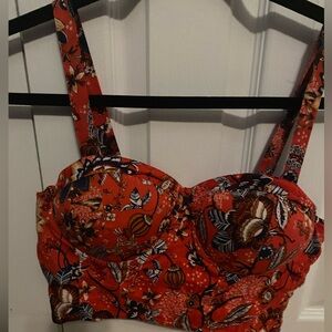 Bog Collective Floral Women's Bustier Top